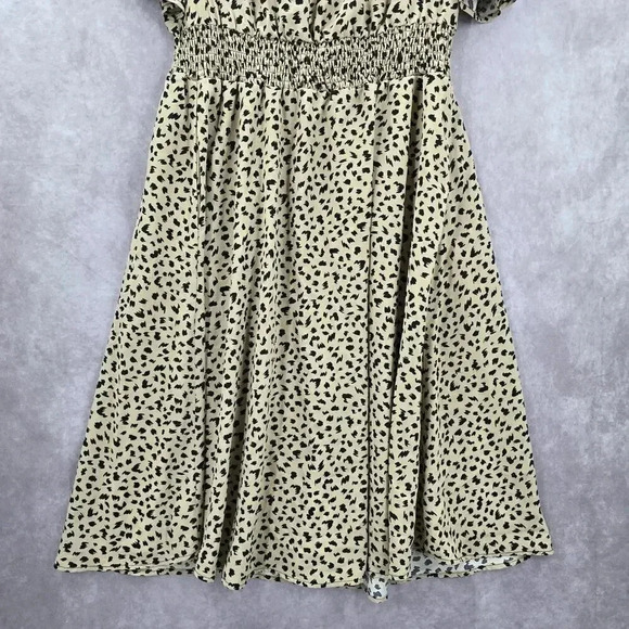 Bloomchic Allover Print Flutter Short Sleeve Flowy Flare Midi Dress XL NWOT - Picture 4 of 6